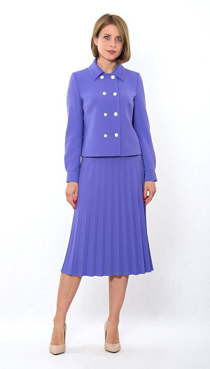 Костюм с юбкой сиреневый