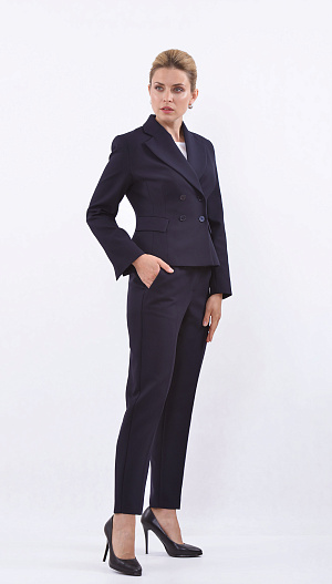 Костюм с брюками 7/8 темно-синий